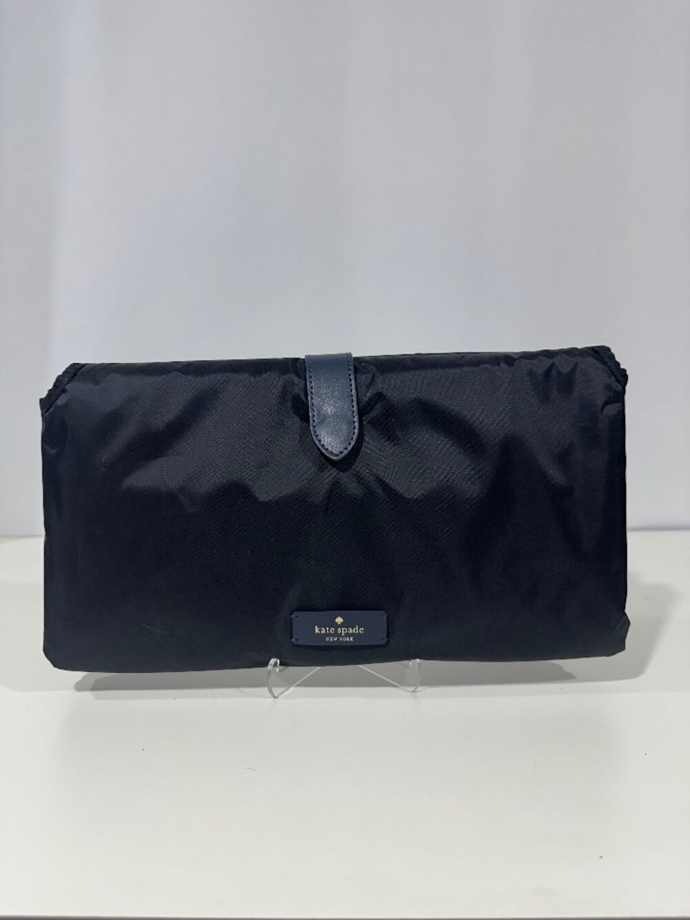 Kate Spade Black Foldable Baby Changing Pad Travel Diaper Clutch Organizer